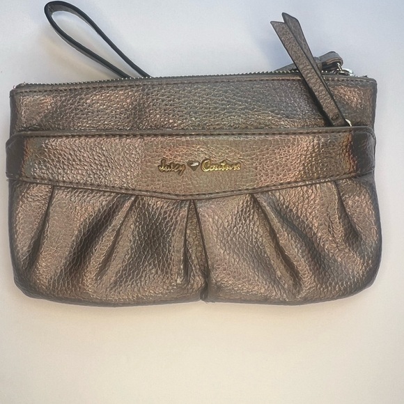 Juicy Couture Handbags - Juicy Couture Bronze iridescent Wristlet Clutch
Some wear - look closely